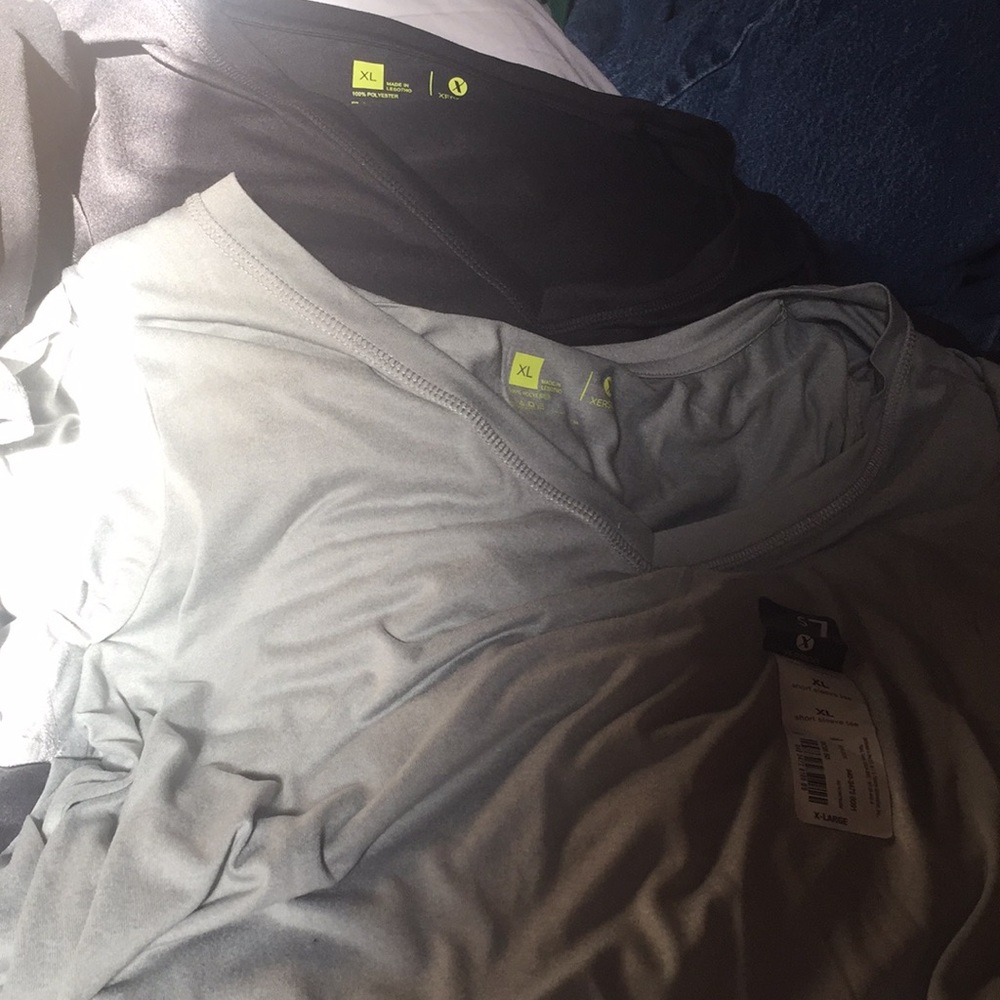 xersion excercise shirts brand new grey